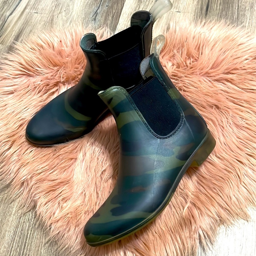 J. Crew Camouflage Rain Boots Size 7